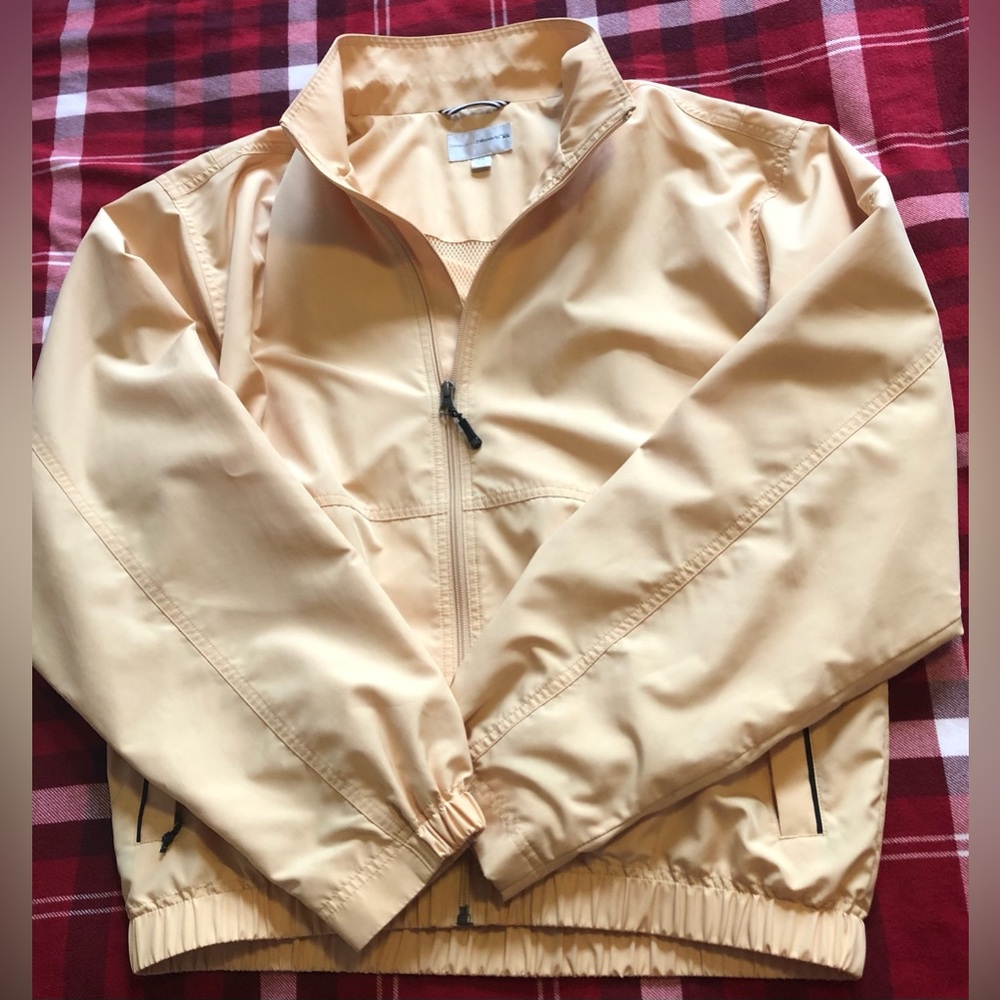 Cutter & Buck Men’s Medium Yellow Nautical Windbreaker Casual Sport Jacket - Picture 3 of 16